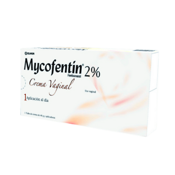 Mycofentin Fenticonazol 2% Crema Vaginal  40gr - 7 Aplicadores- Elmor