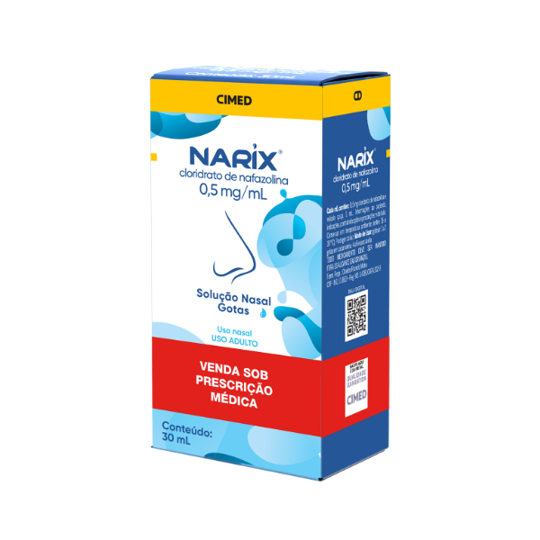 Narix Nafazolina Solución Nasal 0.5mg x 30ml Cimed