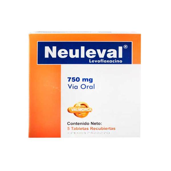 Neuleval Levofloxacina 750mg x 5 Tabletas - Valmorca