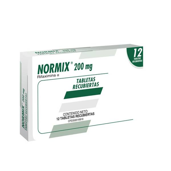Normix Rifaximina 200mg x 12 Tabletas - Farma