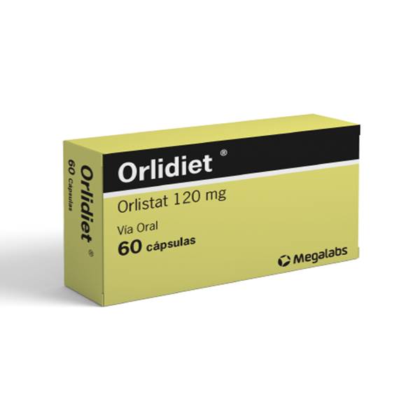 Orlidiet Orlistat 120mg x 60 Cápsulas - Megalabs