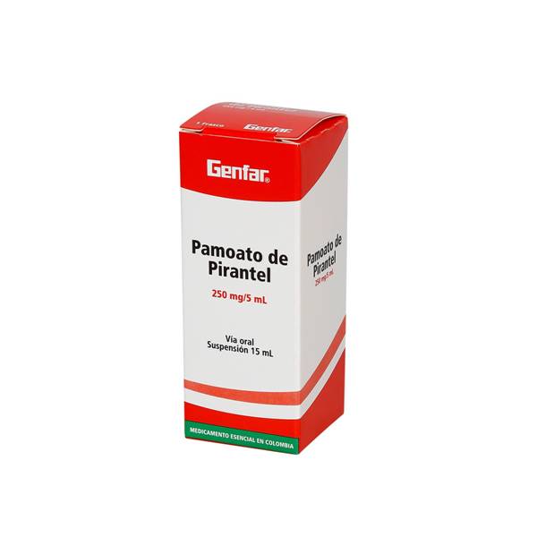 Pamoato De Pirantel Suspensión 250mg/5ml x 15ml - Genfar