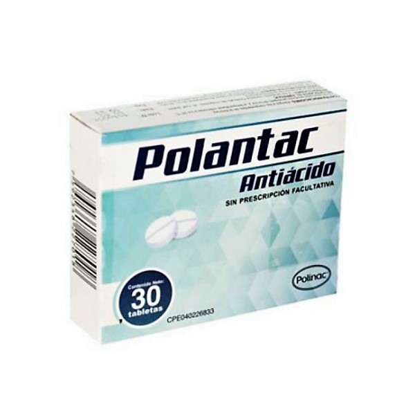 Polantac Subcarbonato De Bismuto+Trisilicato De Magnesiox 30 Tabletas - Polinac