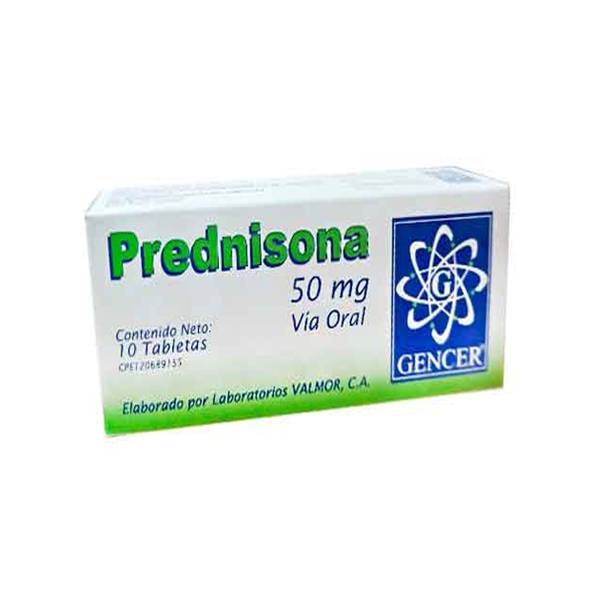 Prednisona 50mg x 10 Tabletas - Gencer