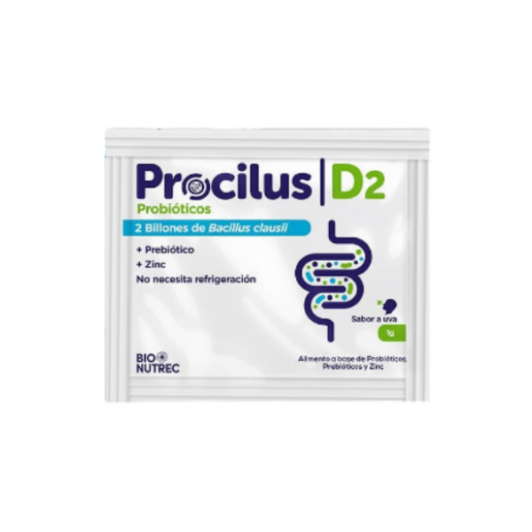 Procilus D2 Sobre Sabor A Uva Probióticos X 1g - Bio Nutrec