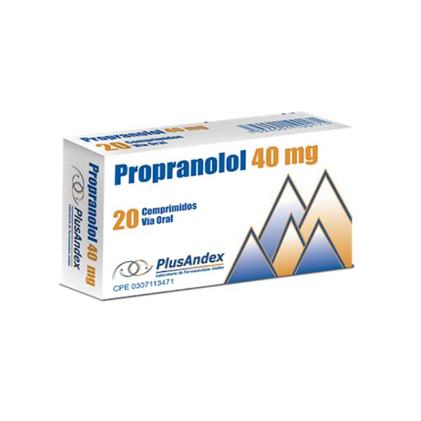 Propranolol 40mg x 20 Comprimidos - PlusAndex
