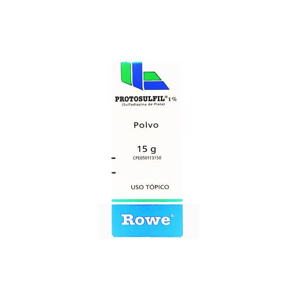 Protosulfil Sulfadiazina De Plata 1% Polvo x 15gr - Rowe