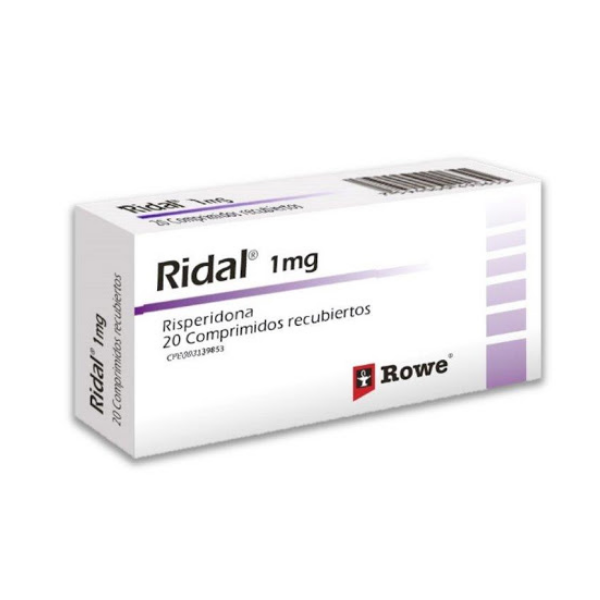 Ridal 1mg Risperidona x 20 Comprimidos - Rowe
