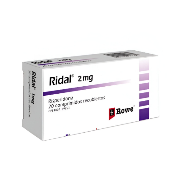Ridal 2mg Risperidona x 20 Comprimidos - Rowe