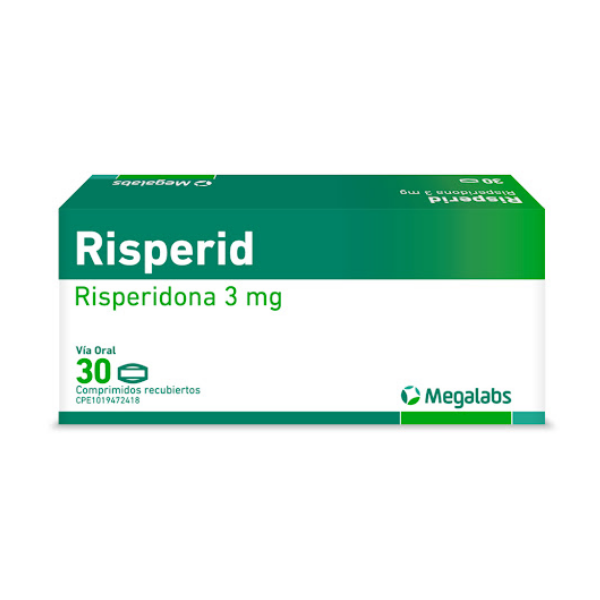 Risperid Risperidona 3mg x 30 Comprimidos - Megalabs
