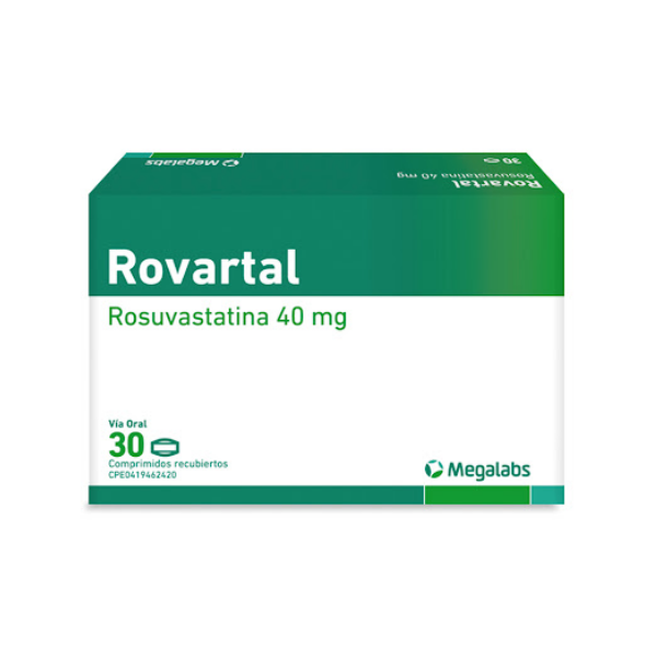 Rovartal Rosuvastatina 40mg x 30 Comprimidos - Megalabs