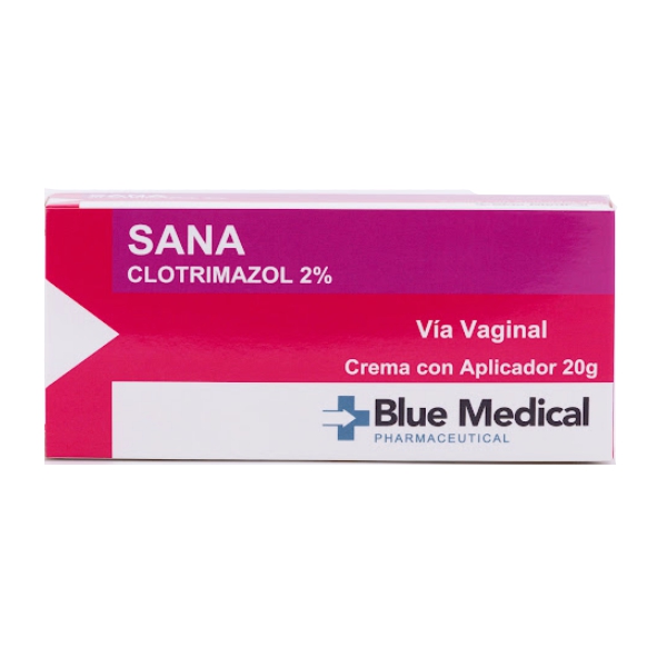 Sana Clotrimazol 2% Crema Vaginal 3 Aplicadores 20gr - Blue Medical