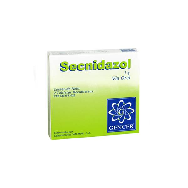 Secnidazol 1gr x 2 Tabletas - Gencer