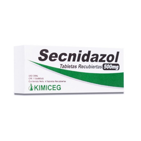 Secnidazol 500mg x 4 Tabletas - Kimiceg