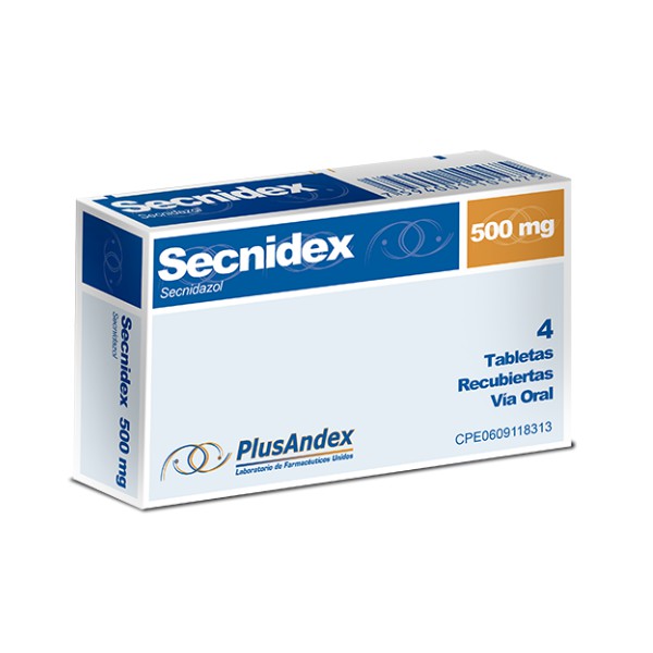 Secnidex Secnidazol 500mg x 4 Tabletas - PlusAndex