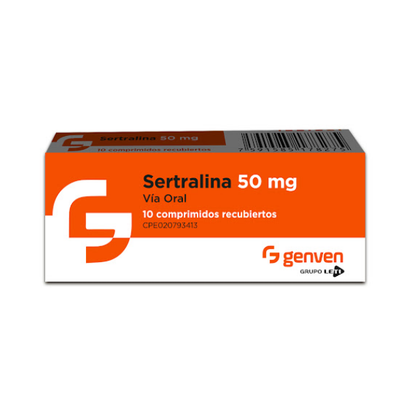 Sertralina 50mg x 10 Comprimidos - Genven