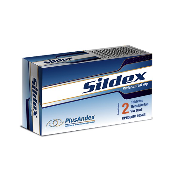 Sildex Sildenafil 50mg x 2 Tabletas - PlusAndex