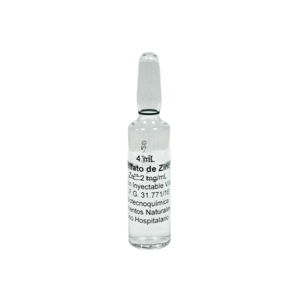 Sulfato De Zinc Ampolla 2mg/4ml I.V - B.M.N