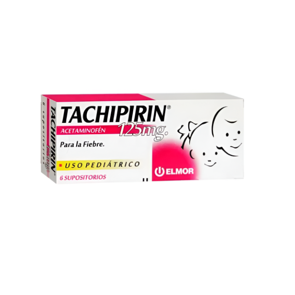 Tachipirin Acetaminofén Pediátrico 125mg x 6 Supositorios - Elmor
