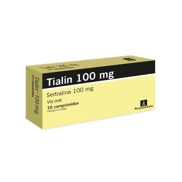 Tialin Sertralina 100mg x 10 Comprimidos - Megalabs