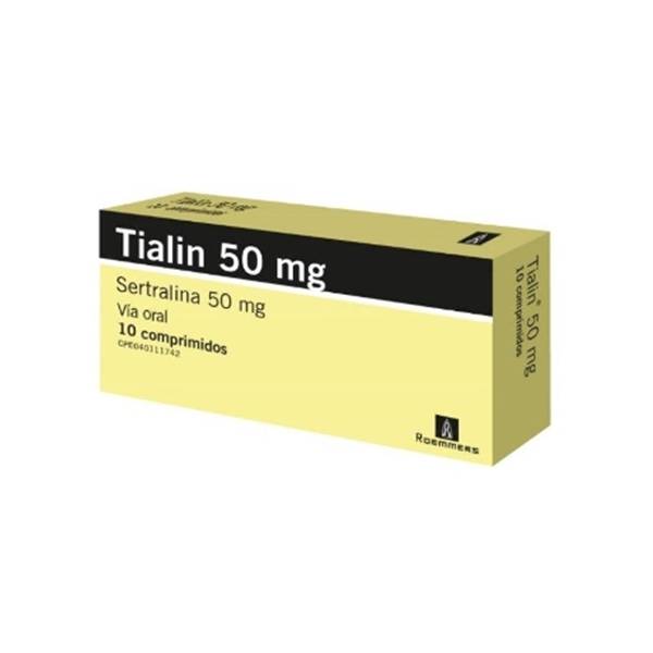 Tialin Sertralina 50mg x 10 Comprimidos - Megalabs