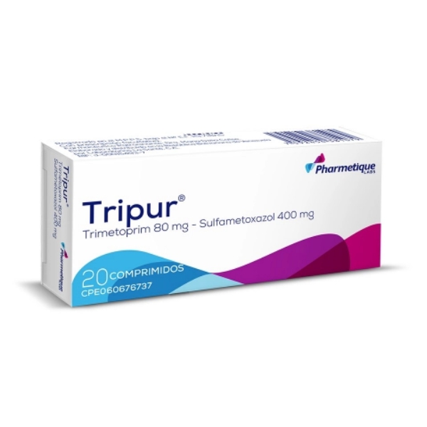 Tripur Trimetoprim+Sulfametoxazol 80mg/400mg x 20 Comprimidos Pharmetique