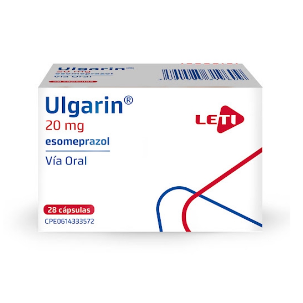 Ulgarin Esomeprazol 20mg x 28 Cápsulas - Leti