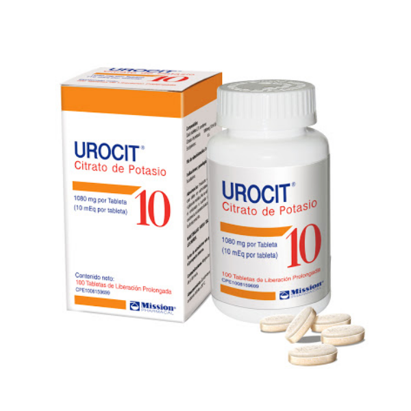 Urocit L.P Citrato De Potasio 1080mg x 100 Tabletas - Missión
