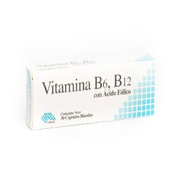Vitamina B6 +B12+Ácido Fólico x 30 Cápsulas - Colmed