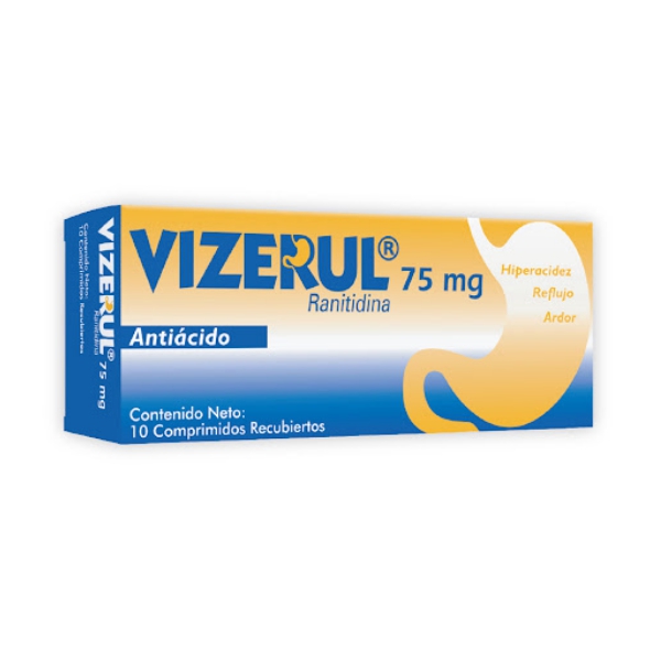 Vizerul Ranitidina 75mg x 10 Comprimidos - Dollder