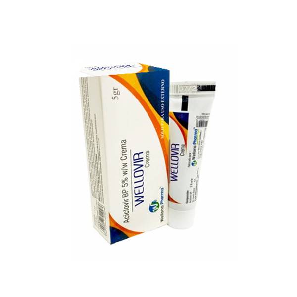 Wellovir Aciclovir 5% Crema x 5gr - Wellona