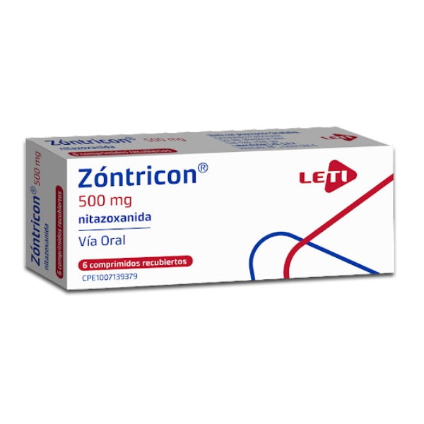 Zontricon Nitazoxanida 500mg x 6 Comprimidos - Leti