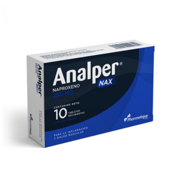 Analper Nax Naproxeno 250mg x 10 Cápsulas - La Santé
