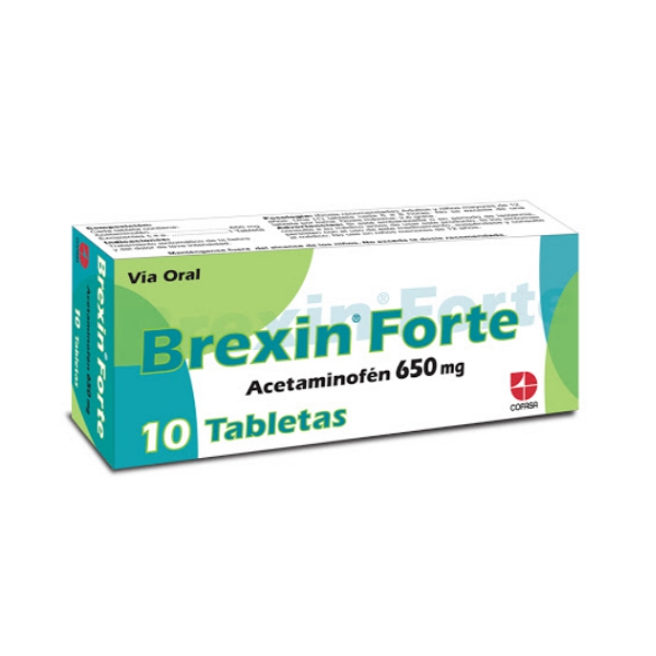 Brexin Forte Acetaminofén 650mg x 10 Tabletas - Cofasa