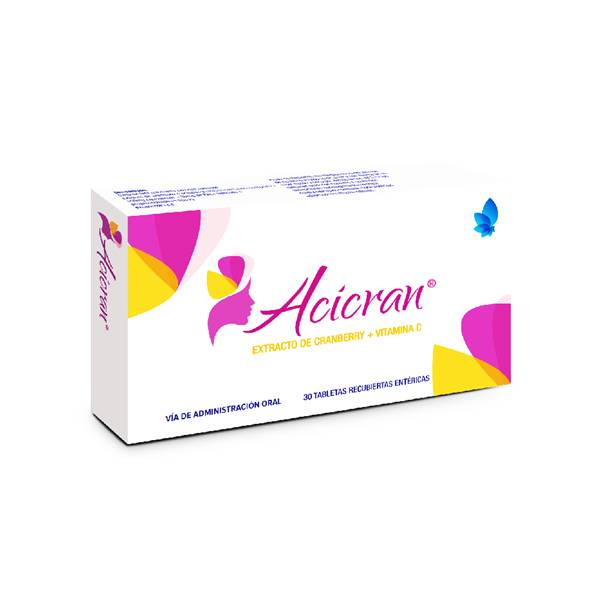 Acicran Cranberry (Arandano)+Vitamina C x 30 Tabletas - Richam Int