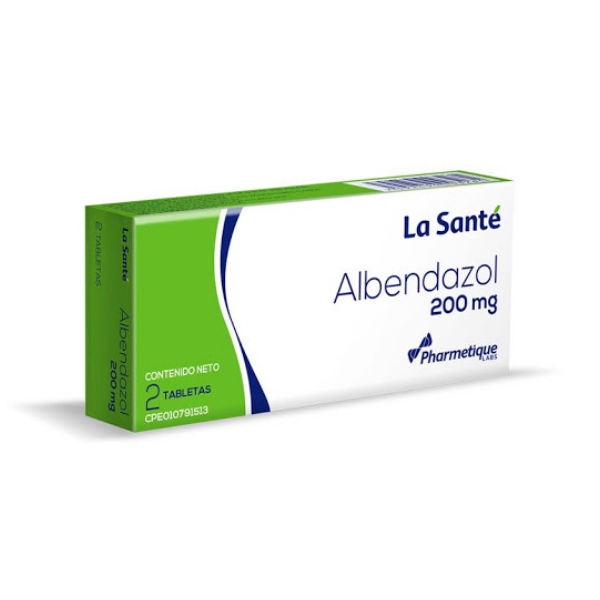 Albendazol 200mg x 2 Tabletas - La Santé