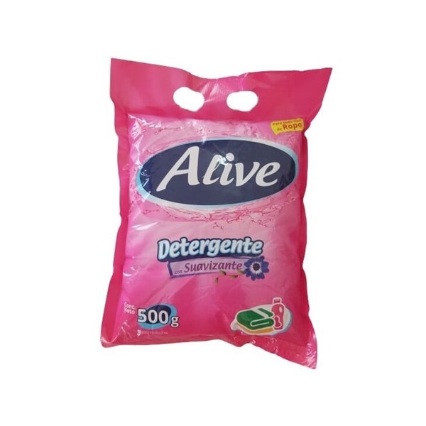 Alive Detergente En Polvo Suavizante 500g