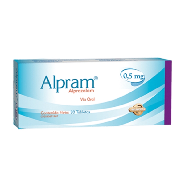 Alpram Alprazolam 0.5mg x 30 Tabletas - Valmorca