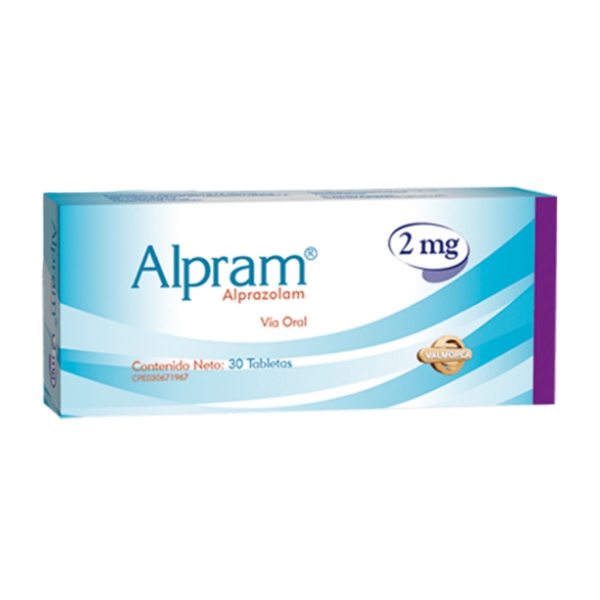 Alpram Alprazolam 2mg x 30 Tabletas - Valmorca