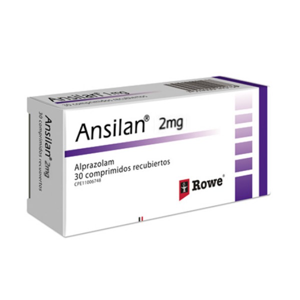 Ansilan Alprazolam 2mg x 30 Tabletas - Rowe