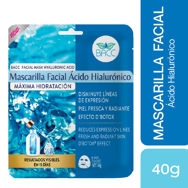 Bacc Máscara Nutritiva Ácido Hialurónico 40g