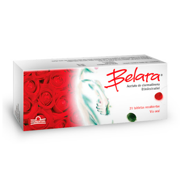 Belara Acetato Clormadinona+Etinilestradiol x 21 Tabletas - Grunenthal