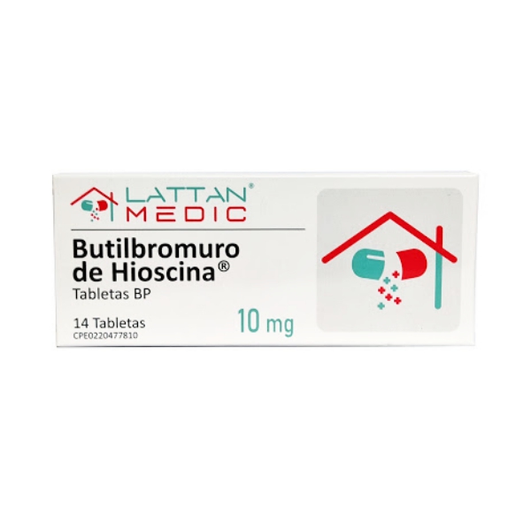 Butilbromuro De Hioscina 10mg x 14 Tabletas - Lattan Medic