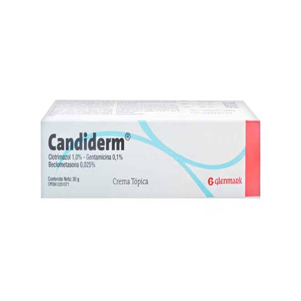 Candiderm Beclometasona+Clotrimazol+Gentamicina Crema 30g - Glenmark