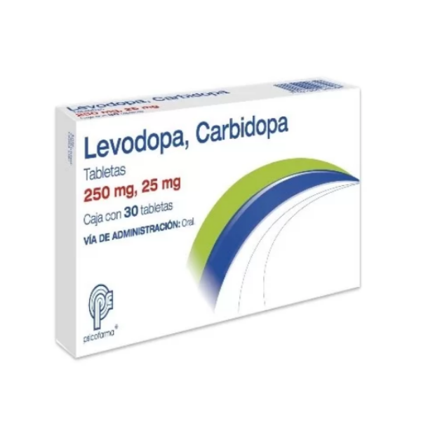 Carbidopa + Levodopa 250mg/25mg x 30 Tabletas - Psicofarma