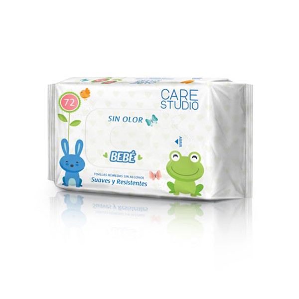 Care Studio Toallas Húmedas Sin Olor X 72 Unidades