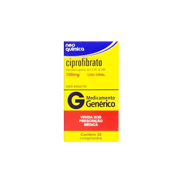 Ciprofibrato 100mg x 30 Comprimidos - Neo Quimica