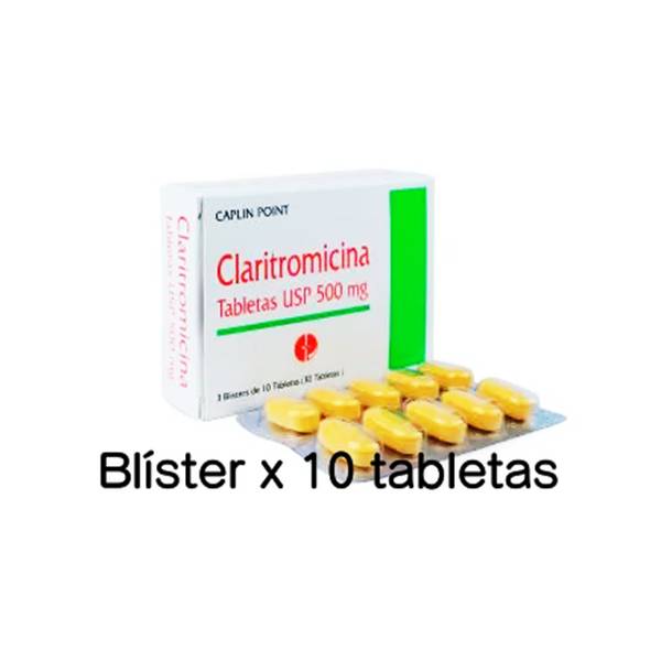 Claritromicina 500mg x 10 Tabletas - Caplin Point