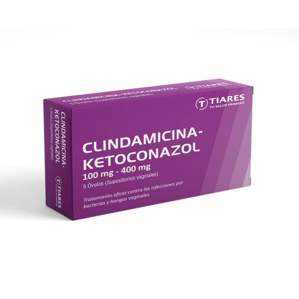 Clindamicina+Ketoconazol 100mg/400mg x 5 Óvulos - Tiares
