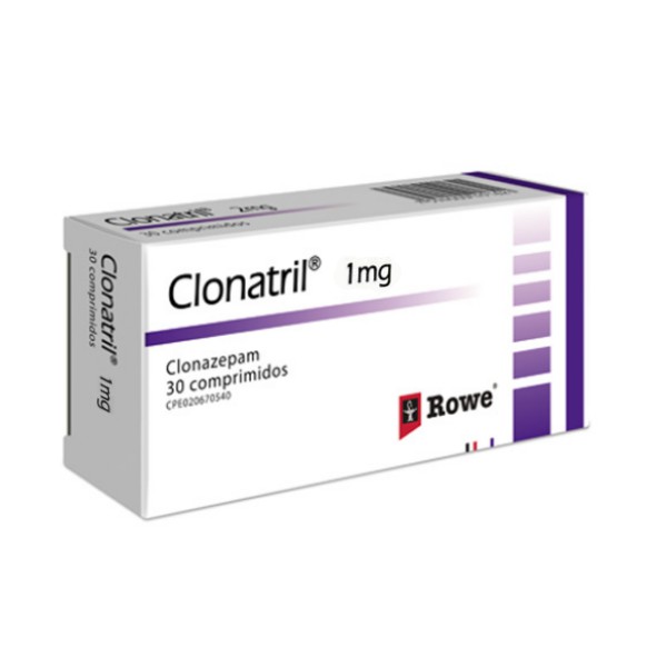 Clonatril Clonazepam 1mg x 30 Comprimidos - Rowe